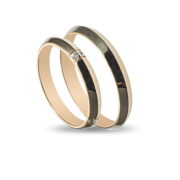 Βέρες Σετ Χρυσές με Ζιργκόν MASCHIO FEMMINA SL72 - themelidisjewels